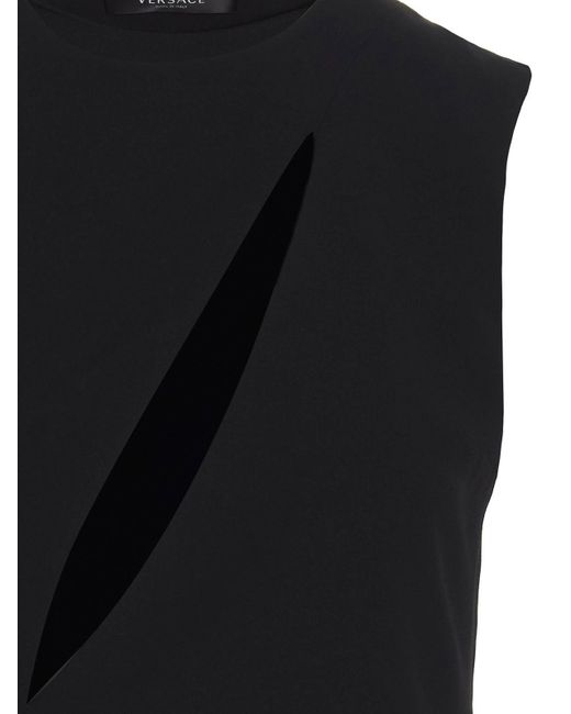 Versace Black Cut Out Midi Dress