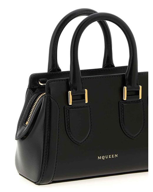 McQueen Black Birde Mini Handbag