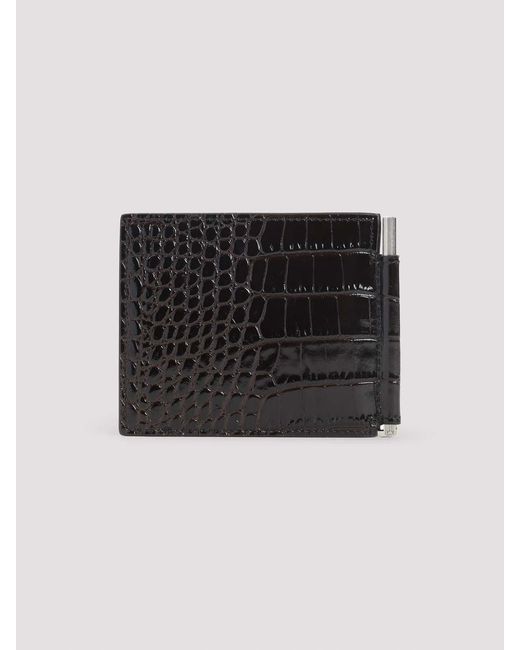Tom Ford Black Calf Leather Wallet for men