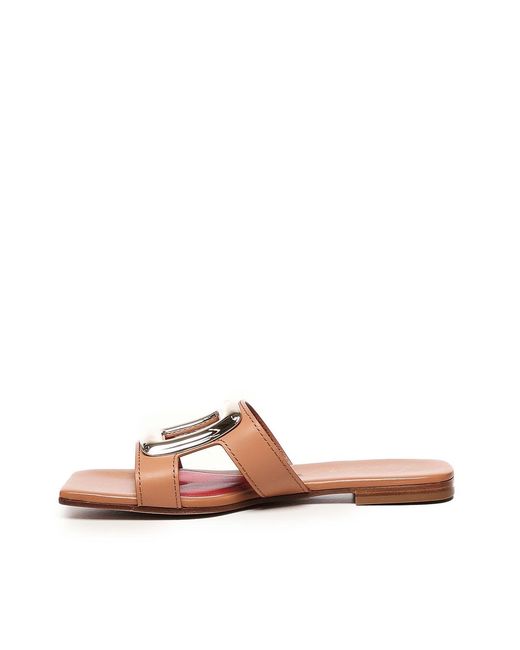 Roger Vivier Brown Viv By The Sea Leather Sandals