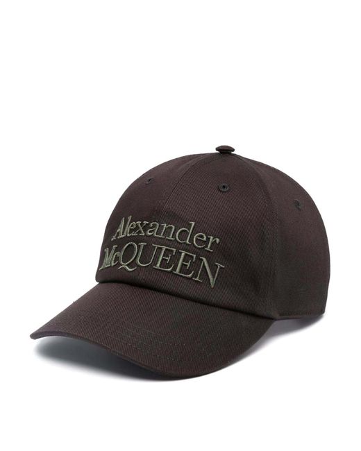 Alexander McQueen Brown Hat With Logo for men
