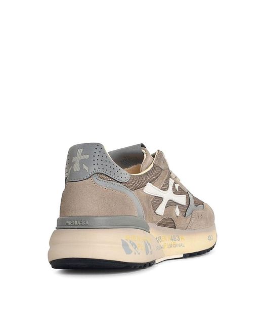 Premiata White Mick Leather Blend Sneakers for men
