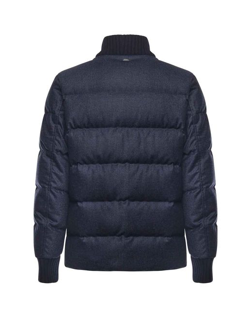 Herno Blue Bomber Jacket for men