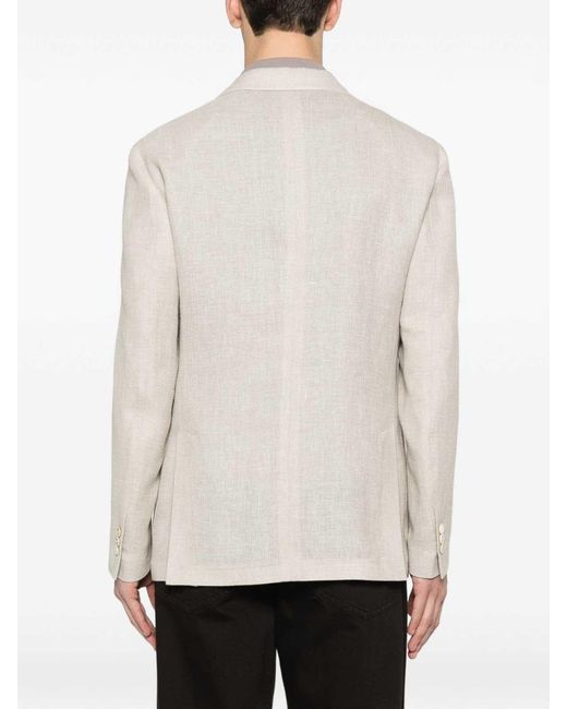 Lardini White Patch-Pocket Blazer for men