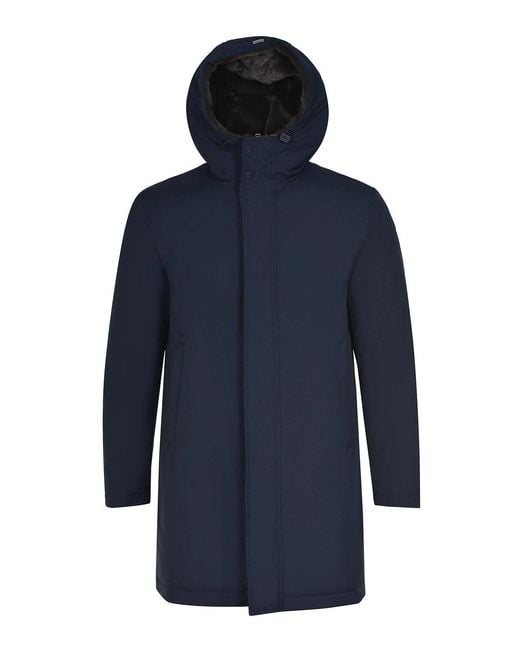 Herno Blue Parka Made Of Polyester for men