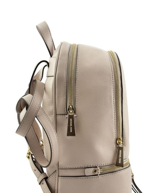 Michael Kors Natural Rhea M Leather Backpack