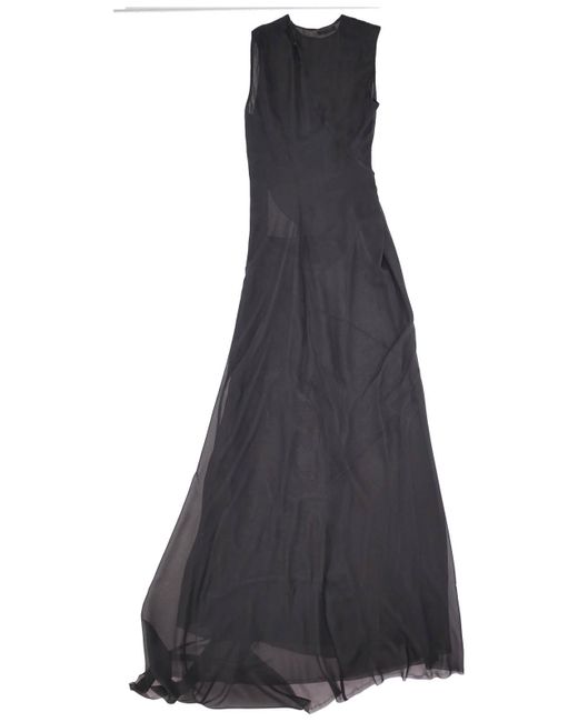 Ann Demeulemeester Black Leah Long Asymmetric Dress