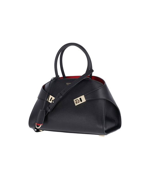 Ferragamo Black Average Two -Tone Bag