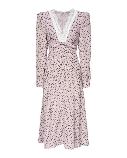 Alessandra Rich Purple Maxi Dresses
