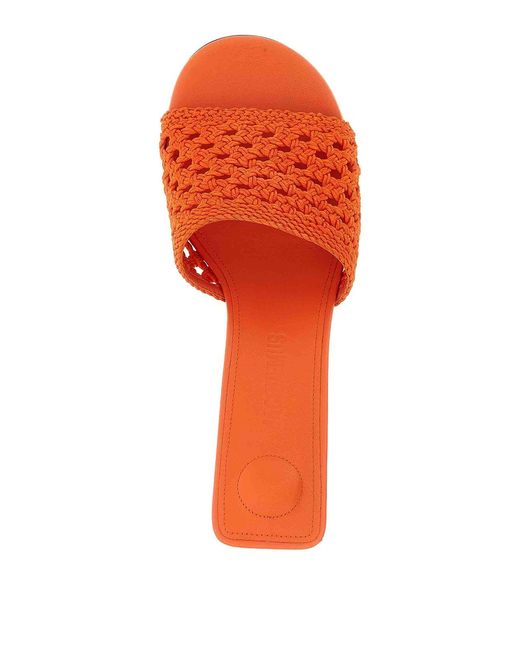 Jacquemus Orange Les Mules Cubisto Sandals