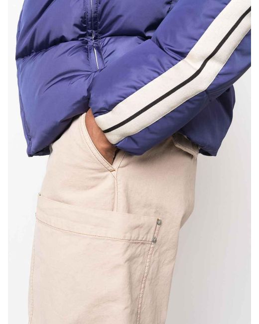 Palm Angels Natural Wide-Leg Cotton Cargo Trousers for men