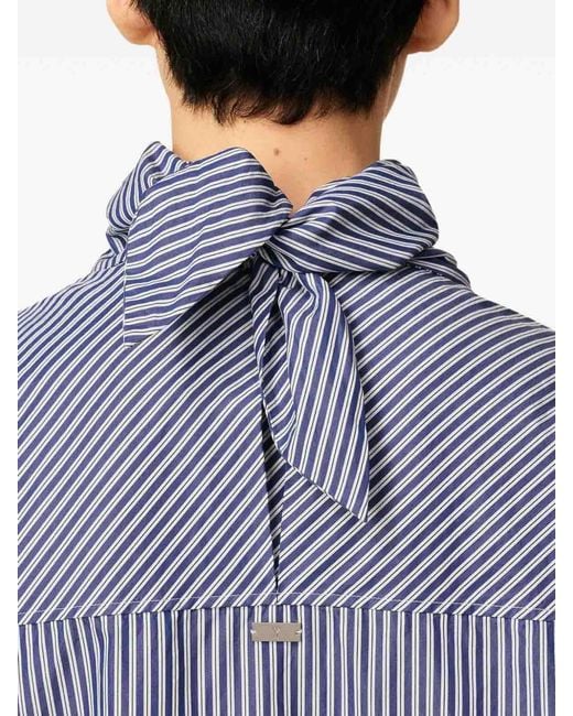 AMI Blue Bandana Cotton Shirt