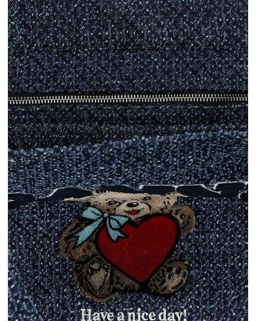 Ganni Blue Medium Shopping Bag