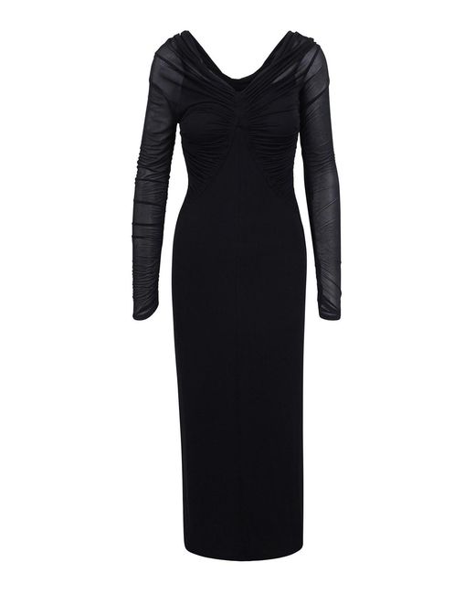 Max Mara Black Long Locri Dress