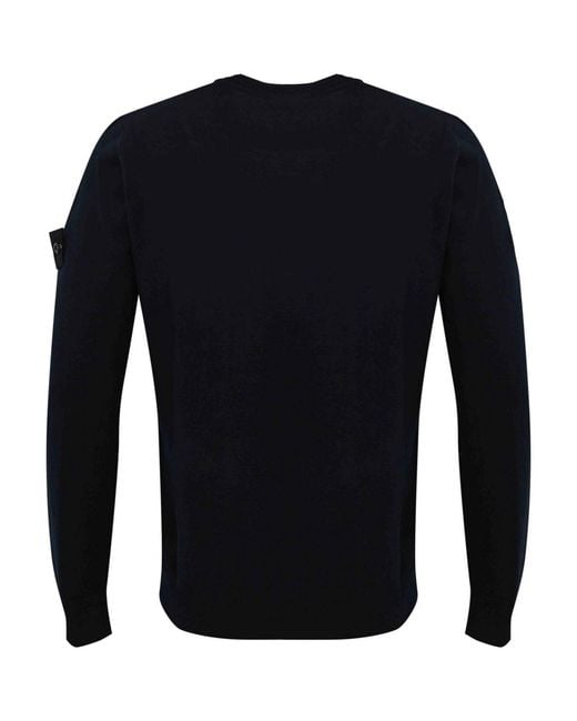 Stone Island Blue Rws Pure Wool Sweater for men