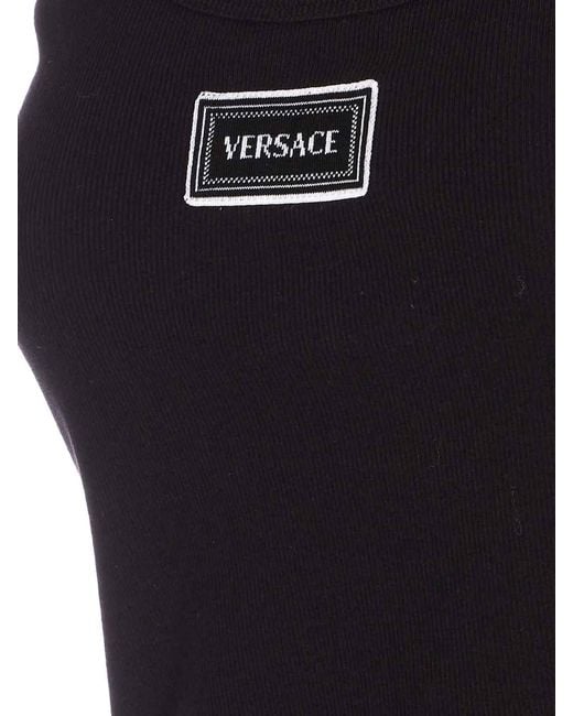 Versace Black Logo Tank Top