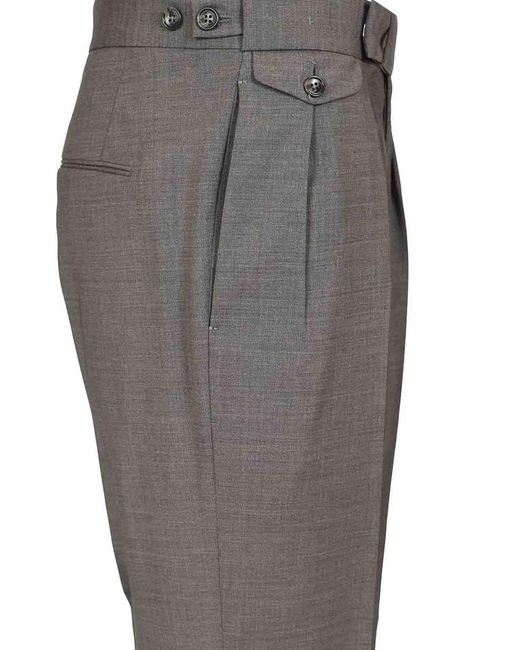 Tagliatore Gray Prince Of Wales Trousers for men