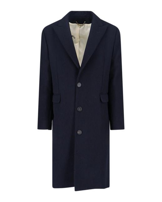 Golden Goose Deluxe Brand Blue Virgin Wool Blend Coat for men