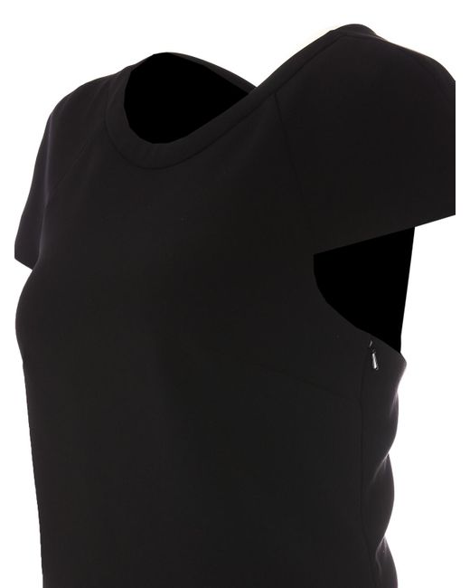 Moschino Black Smiley Hook Closure Mini Dress