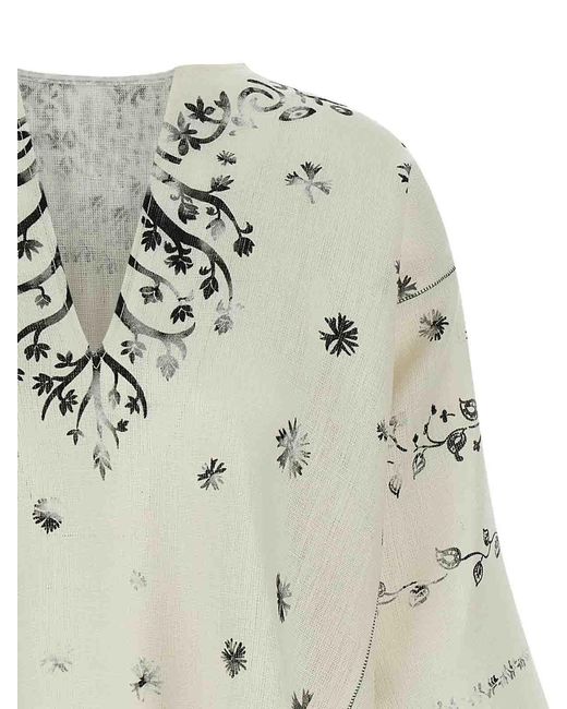 Alberta Ferretti White 'Fortuny' Shirt