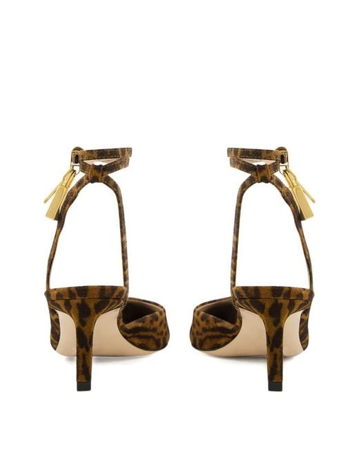 Tom Ford Metallic Padlock Slingback