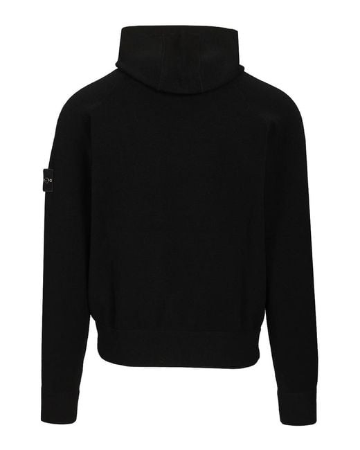 Stone Island Black Crew Neck Sweater for men
