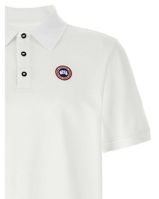 Canada Goose White Beckley Polo Shirt for men