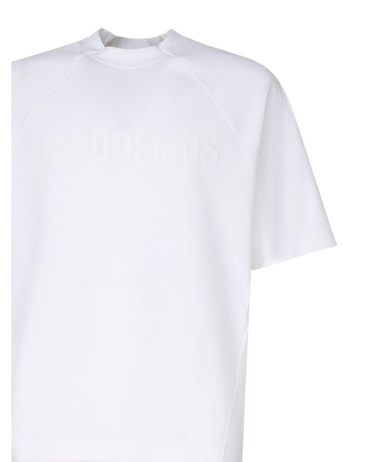 Jacquemus White Typo T-Shirts for men