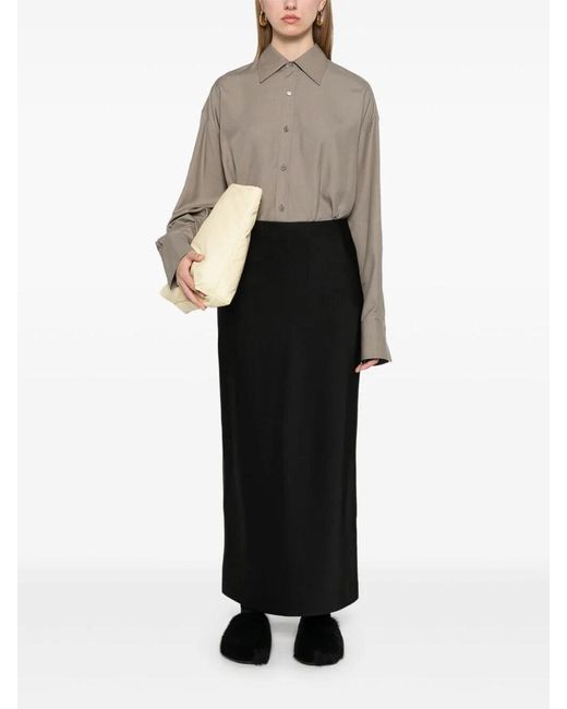 Carven Black Long Skirt
