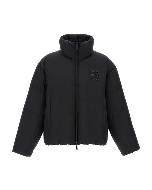 DSquared² Blue Ball Nylon Puffer Down Jacket for men