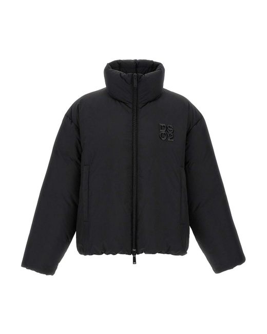DSquared² Blue Ball Nylon Puffer Down Jacket for men