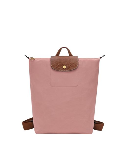 Longchamp Pink M Le Pliage Original Backpack