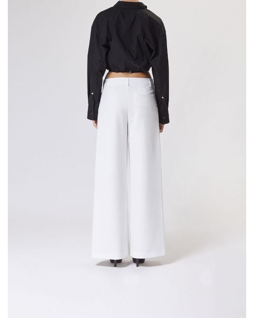 Moschino White Wide Pants