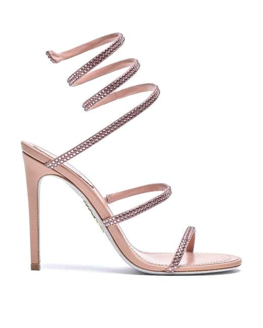 Rene Caovilla Pink Cleo Pump Sandals
