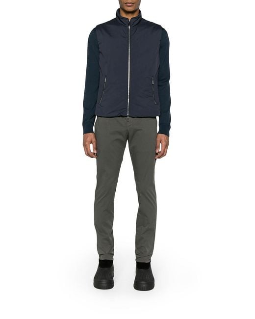 Moorer Blue Senio-Skt Padded Vest for men