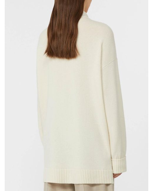 Max Mara White Wool And Cashmere Shirt Jacket