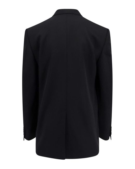 Balenciaga Black Oversize Wool Blazer With Shoulder Pads for men