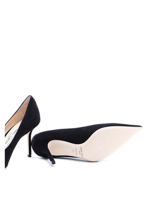 Jimmy Choo Black Love 85 Suede Pumps