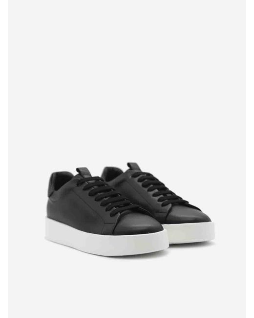 Giuliano Galiano Black Road Sneakers In Nappa Leather for men