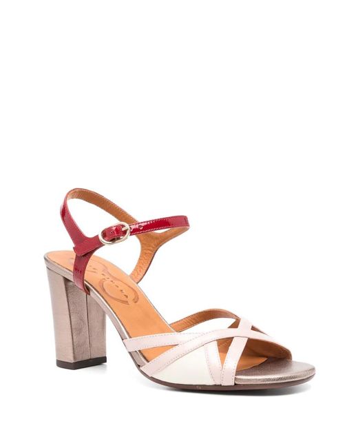 Chie Mihara Pink Logo Sandals