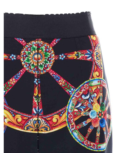 Dolce & Gabbana Multicolor Carretto Print Long Skirt
