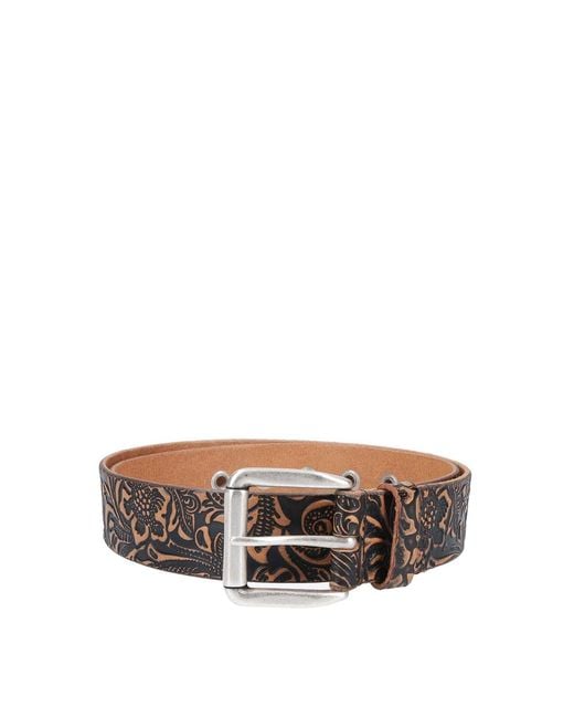 Our Legacy White Printed Leather Belt
