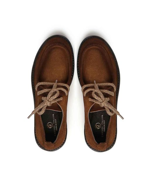 Giuliano Galiano Brown Jean Suede Lace-Up Shoe for men