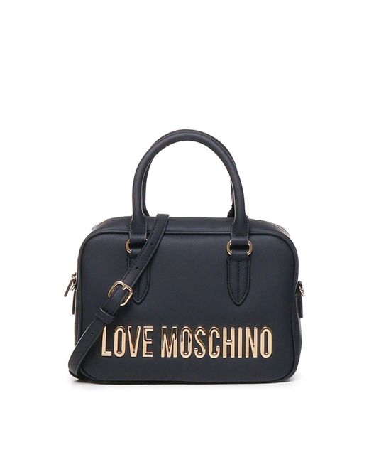 Love Moschino Blue Logo Tote Bag