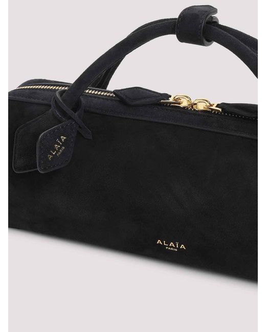 Alaïa Black Teckel Suede Clutch