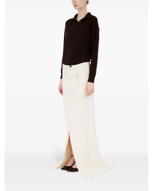 Maison Margiela White Denim Skirt