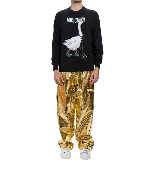 Moschino Blue Goose Sweater for men
