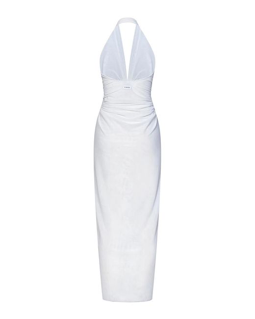 Fisico White Tulle Maxi Dress