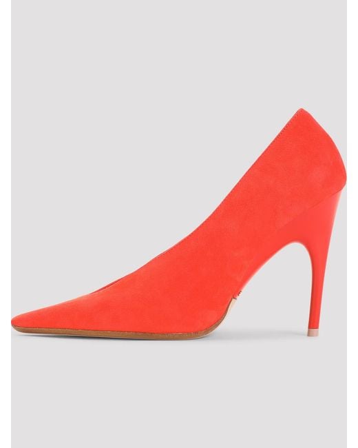 Balenciaga Red Duchesse Pumps