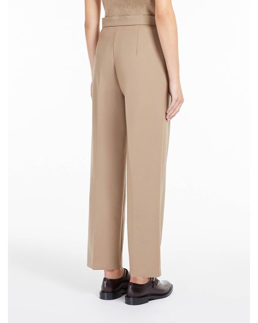 Max Mara Natural Verbano Slim-Fit Stretch-Wool Trousers